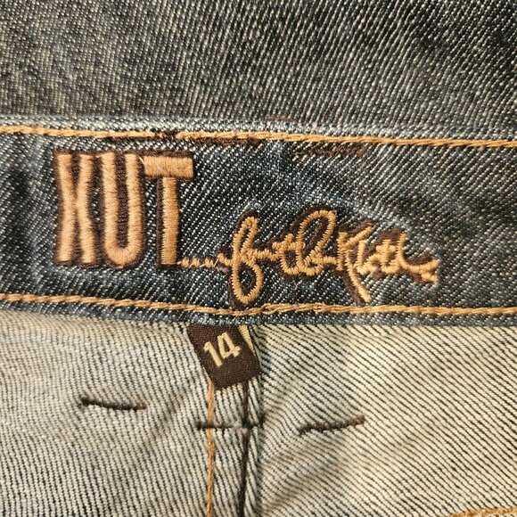 Kut From The Kloth Womens Bootcut Jeans Size 10 Long Dark Wash Denim casual - Picture 11 of 16